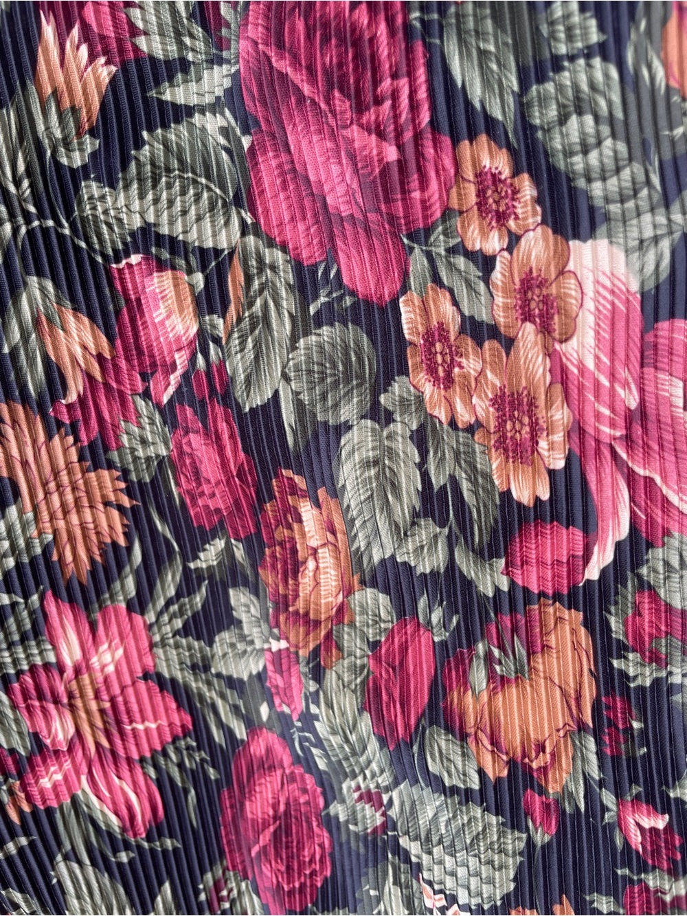 90s Express Romantic Floral Lettuce Hem Top - Picture 5 of 5